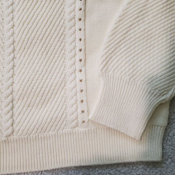 Marine Layer Jada Crewneck womens sweater ivory sz Medium pullover knit new - Picture 16 of 16